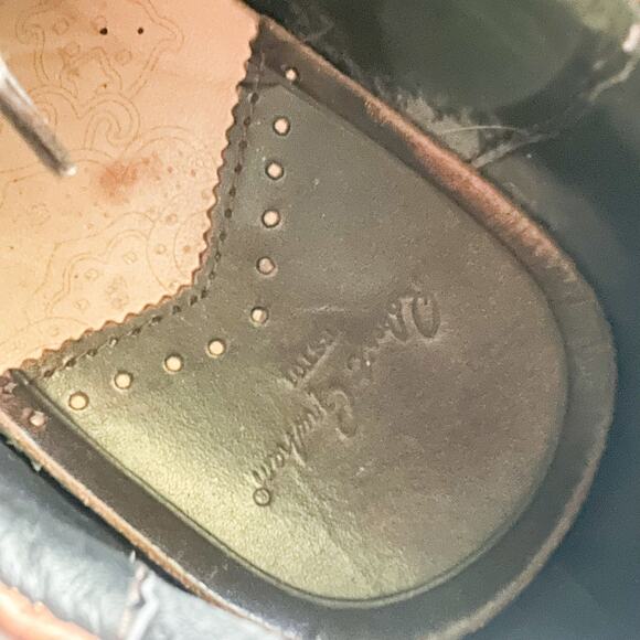 Robert Graham Skull Embossed Brown Leather Sneaker - Picture 12 of 16